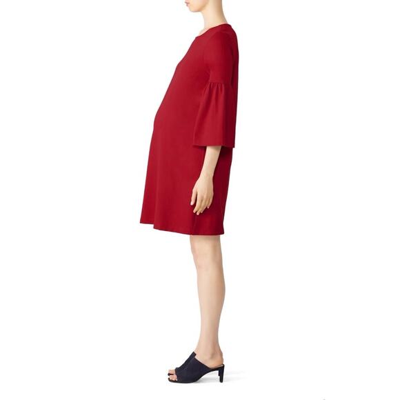 Ingrid & Isabel Bell Sleeve Maternity Dress‎ Red Rent the Runway Size XS - Picture 2 of 7